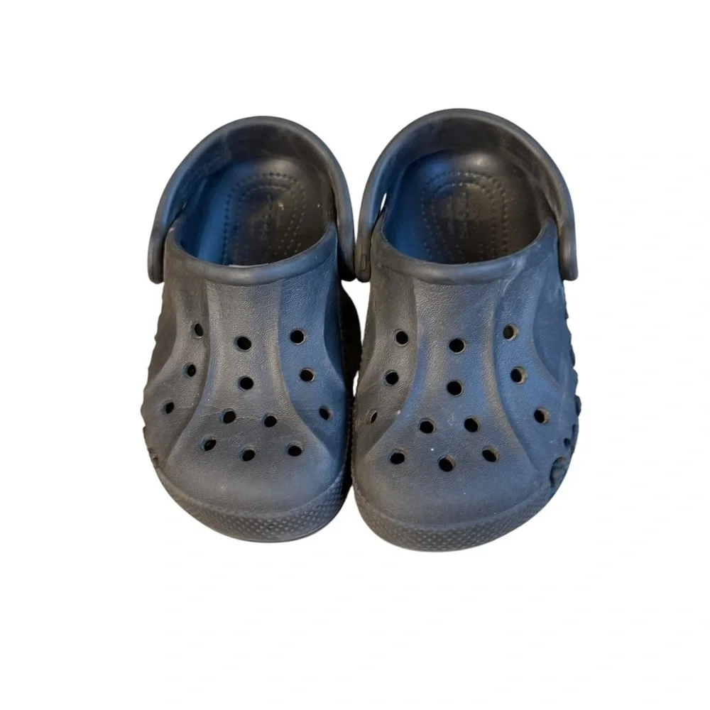 Crocs Baya Toddler Clogs Size 8 Black Water Friendly Lightweight Sandals A29